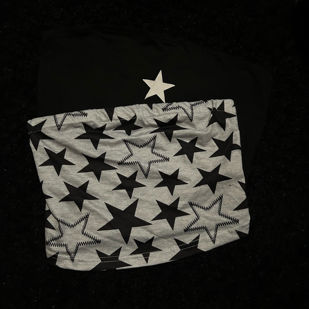 Grey & black star tube tops🖤🩶
